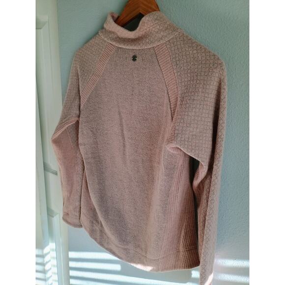 prAna Brandie sweater in light mauve heather small wool blend pink cozy warm - Picture 9 of 16